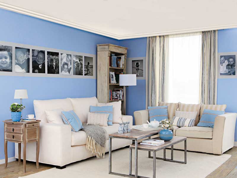 Дизайн зала в синем цвете фото » Современный дизайн на Vip-1gl.ru
