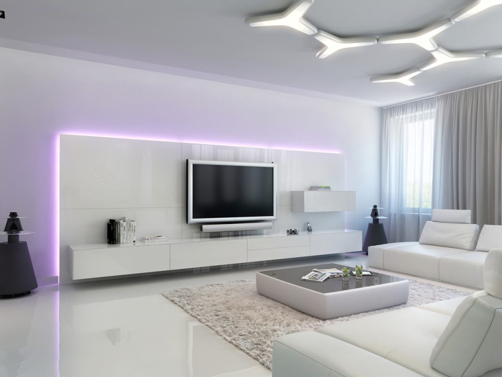 Дизайн кухни гостинной в белом цвете » Современный дизайн на Vip-1gl.ru