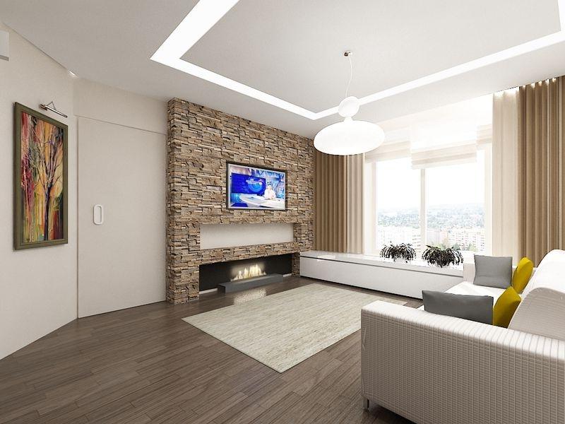 Дизайн маленькой комнаты с электрическим камином » Современный дизайн на  Vip-1gl.ru