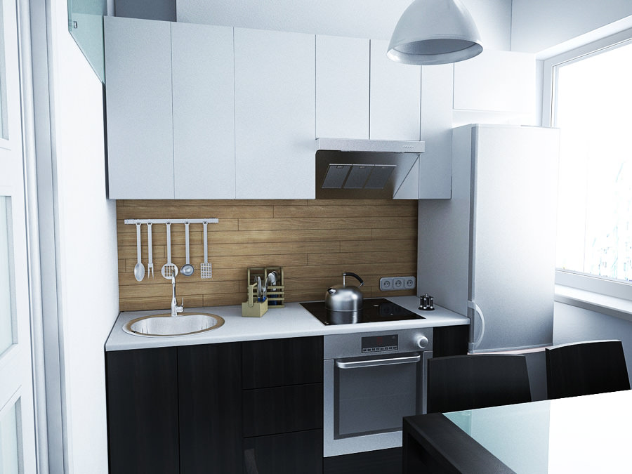Дизайн маленькой кухни 5, 6, 7 кв. м. 2022 с холодильником в хрущевке