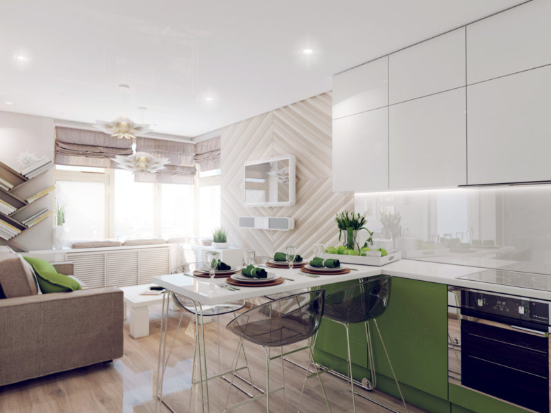 Кухня-гостиная: дизайн интерьера, фото-идеи, планировка и зонирование