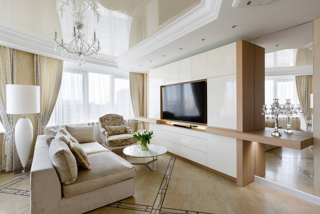 Дизайн потолка в гостиной (16 фото), варианты оформления потолка в гостиной  | Houzz Россия