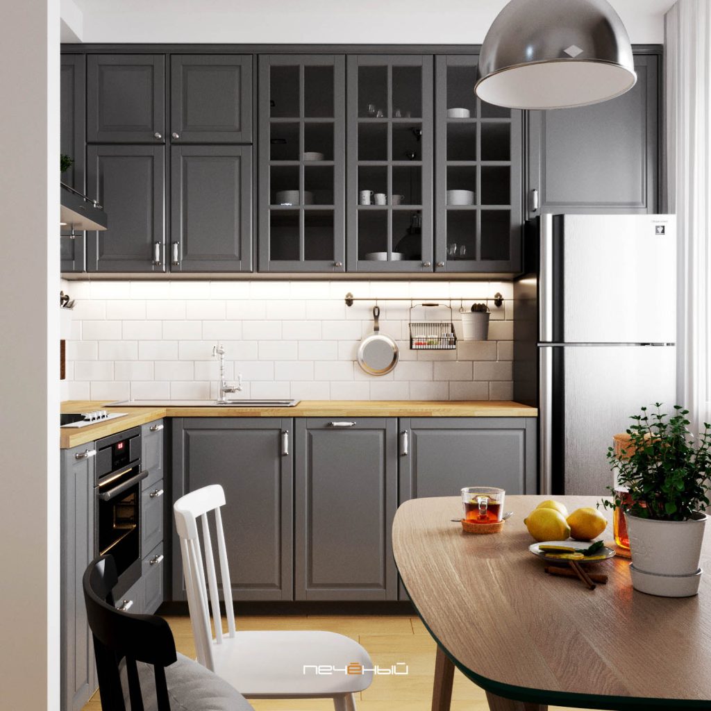 Кухня без верхних шкафчиков: примеры дизайна