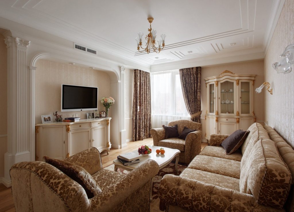 Маленькая гостиная в классическом стиле дизайн (34 фото) - красивые картинки  и HD фото