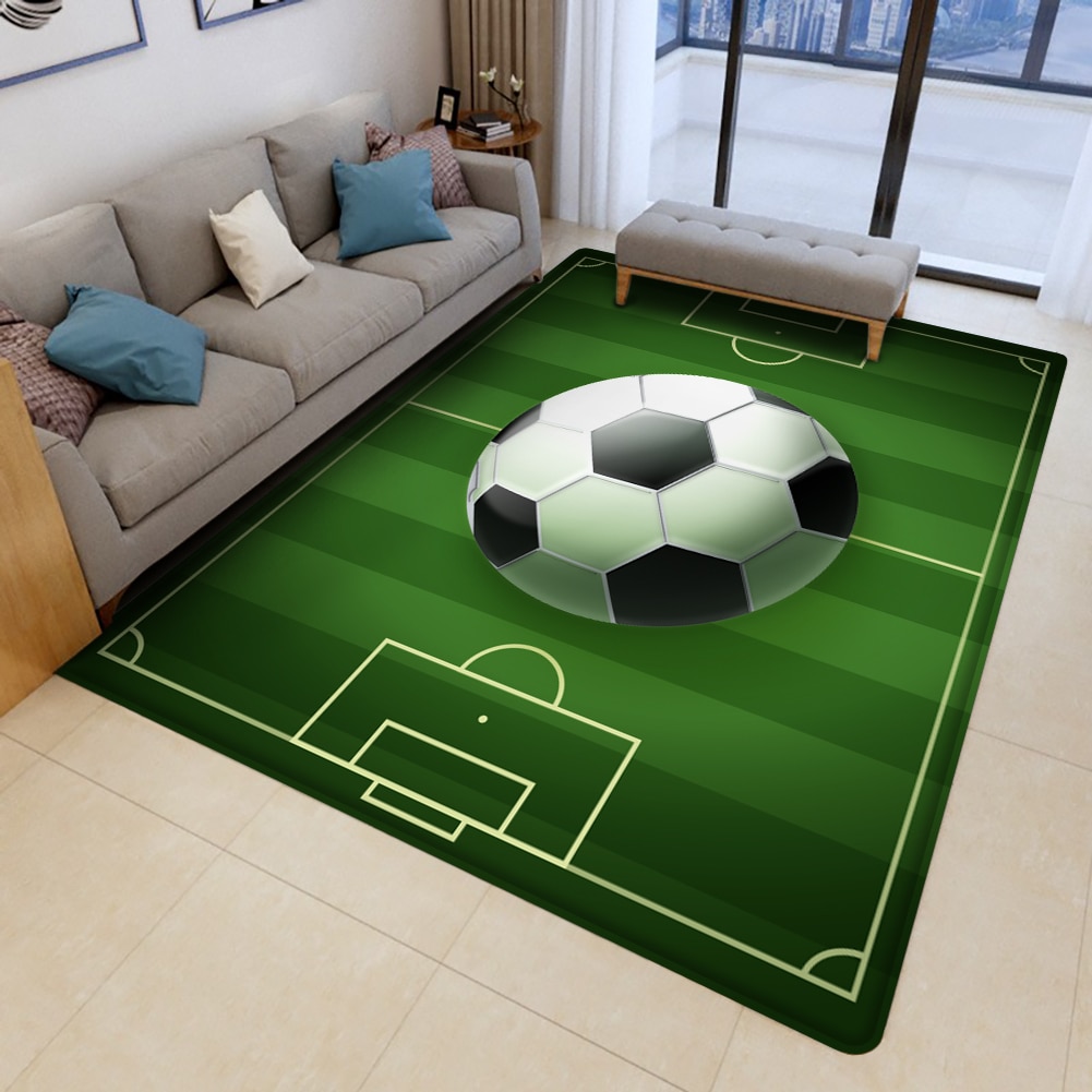 Зеленый Футбол, спальня, футбольное поле, детская игра, нескользящий ковер,  гостиная, домашний декор | Коврики | AliExpress