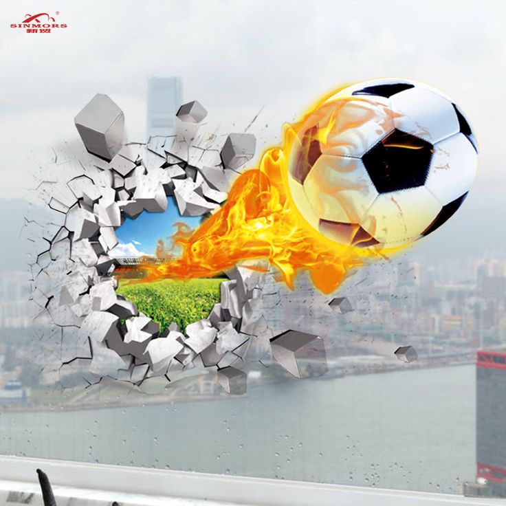 3D виниловые наклейки футбол украшения дома дизайн плакаты гостиная обои  для стен на… | Виниловые наклейки на стену, Настенная роспись в спальне,  Виниловые наклейки