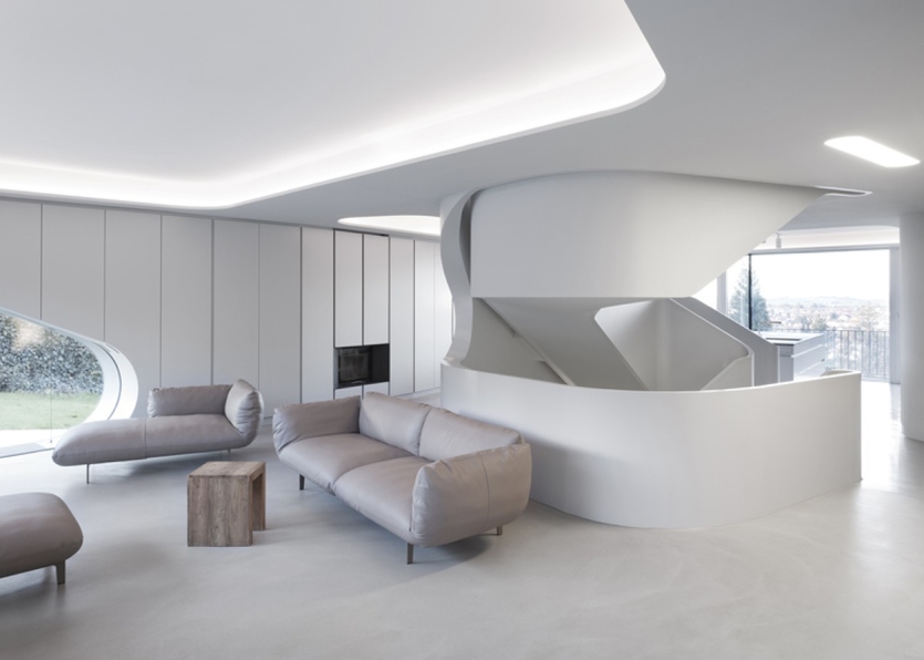 Идеи дизайна гостиной в стиле хай-тек - фото реальных интерьеров и советы |  SALON