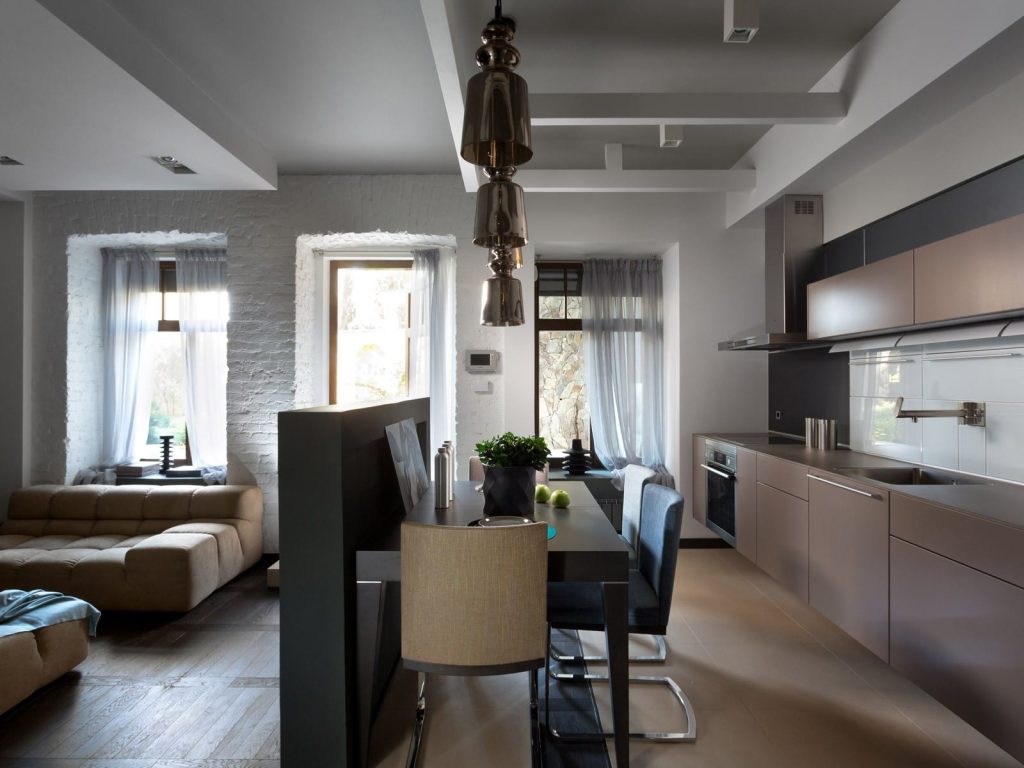 Дизайн кухни-гостиной 40 кв м: правила оформления и стилистика