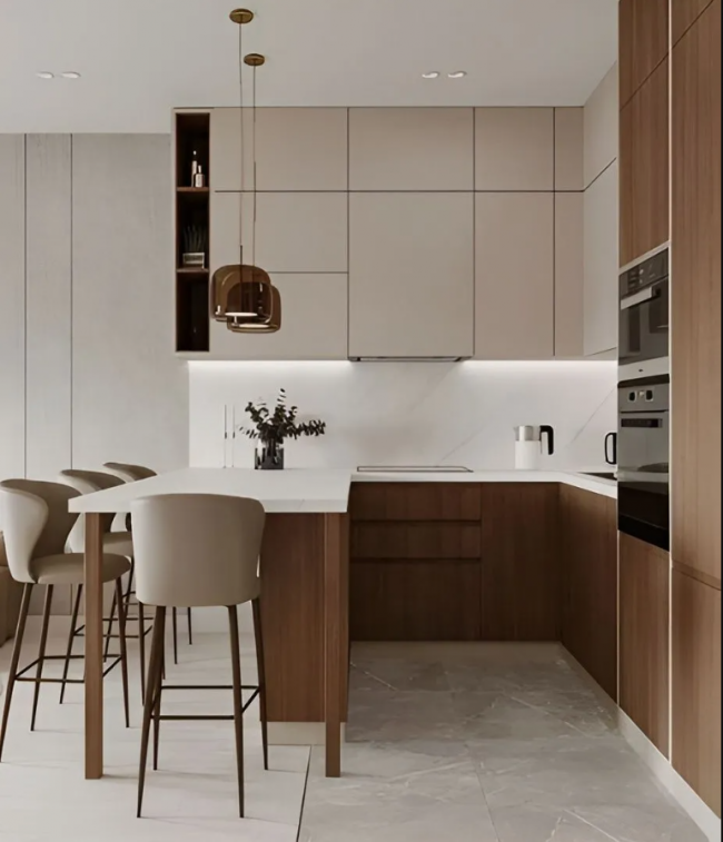 Дизайн проекты угловых кухонь (60 фото)