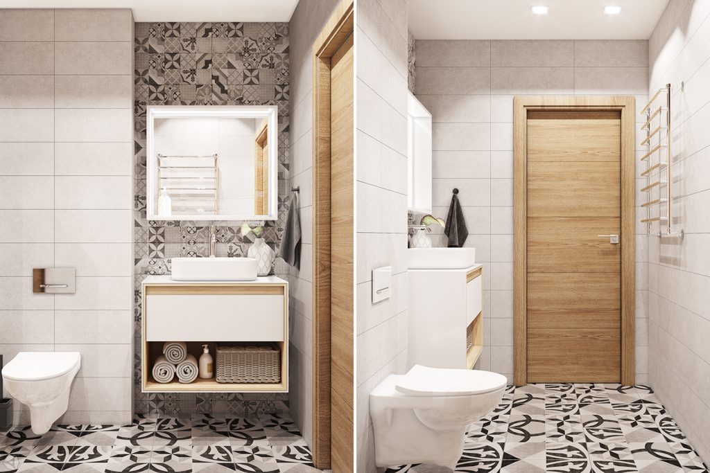 Ванная комната в скандинавском стиле - - Готовые решения | Квадратура