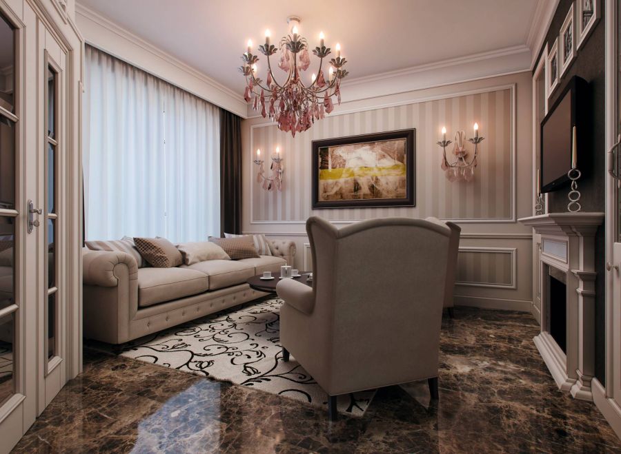 Классический интерьер гостиной в светлых тонах – фото дизайна и обзор  особенностей
