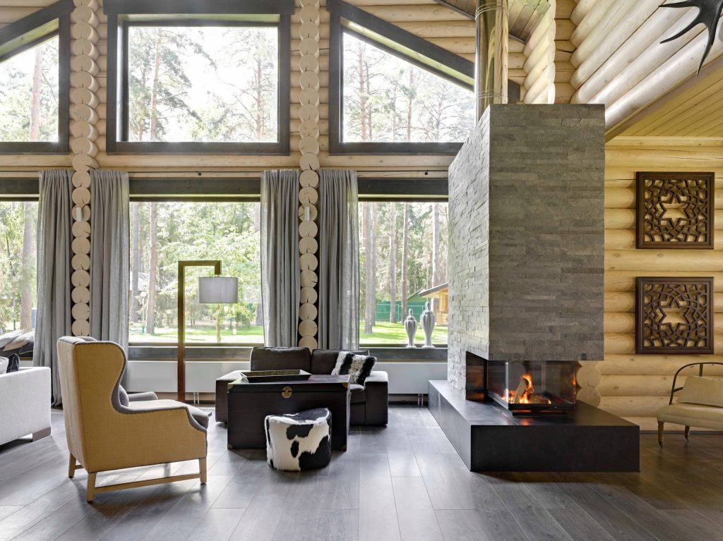 Дизайн гостиной с камином: 100 красивых и стильных решений (фото)