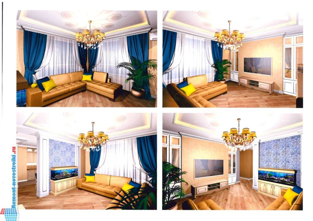Дизайн интерьера современной гостинной - Ремонт квартир в Москве под ключ -  от НОВЫЙ-РЕМОНТ