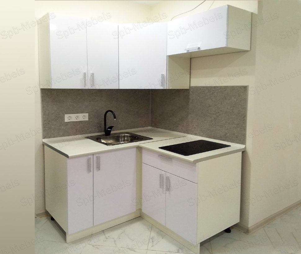 Белая маленькая угловая кухня 1.2х1.2м цена всего 22 600 руб.