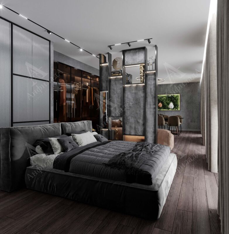 Дизайн интерьера спальни в квартире и загородном доме .