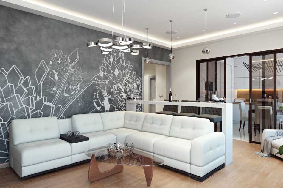 Дизайн гостиной в серых тонах - Фото, идеи интерьера в сером цвете