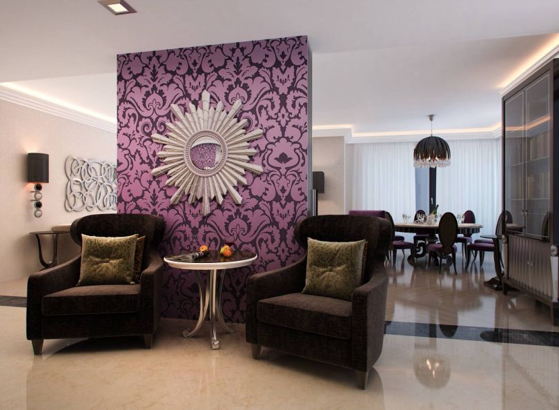 Дизайн гостиной в стиле арт-деко – HD фото интерьера в квартире на  Воробъевых горах