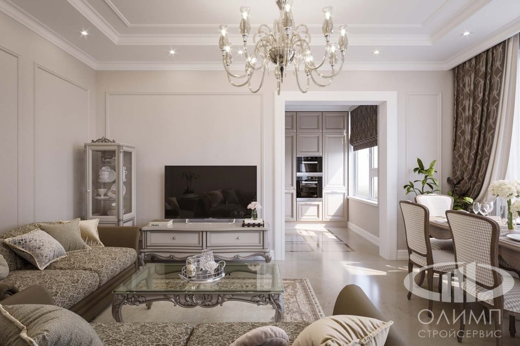Дизайн интерьера гостиной в классическом стиле | Новый Дом