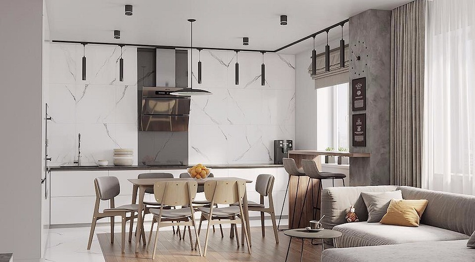 Кухня без верхних шкафов: 45 фото идей дизайна в интерьере | ivd.ru