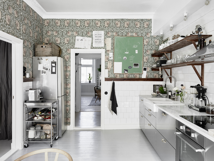 Дизайн обоев для кухни: 78 фото идей для современных интерьеров