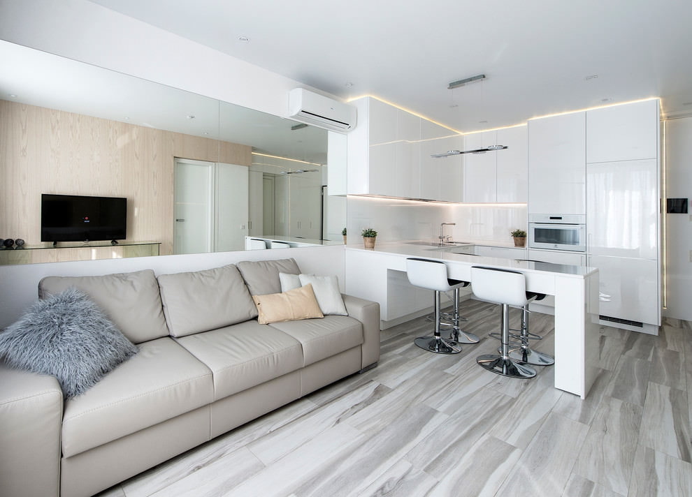Минимализм в интерьере квартиры: современный дизайн малогабаритных  помещений с фото
