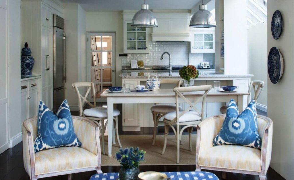 Кухня-гостиная в стиле прованс: лучший дизайн кухни-гостиной или столовой в  квартире или частном доме. Кухни-гостиные в стиле прованс на фото.