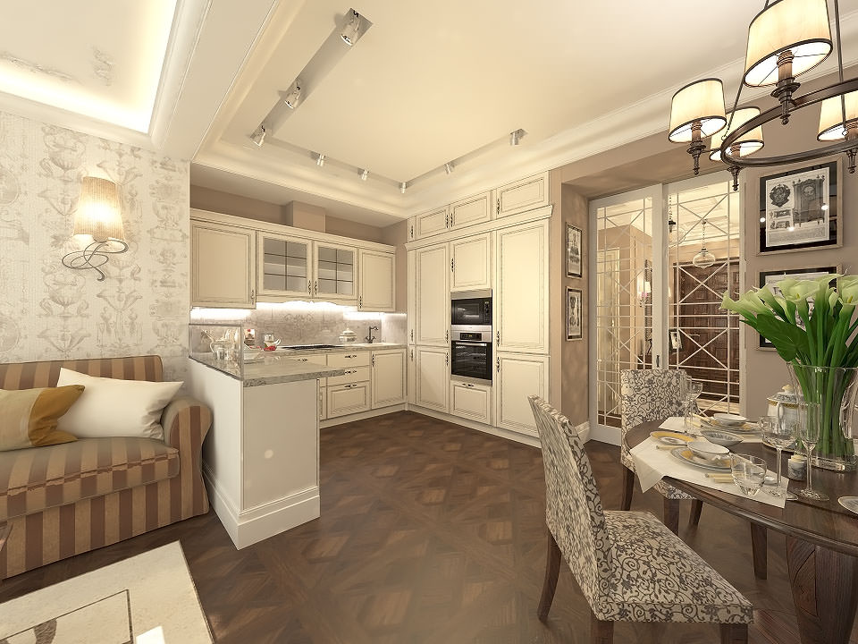 Кухня гостиная в стиле прованс - выбор дизайна и идеи для интерьера
