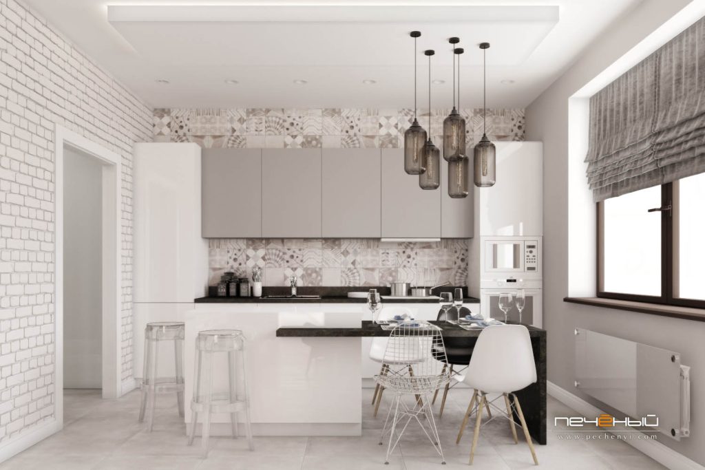 Дизайн кухни-гостиной с зонированием (51 фото) | «Печёный»