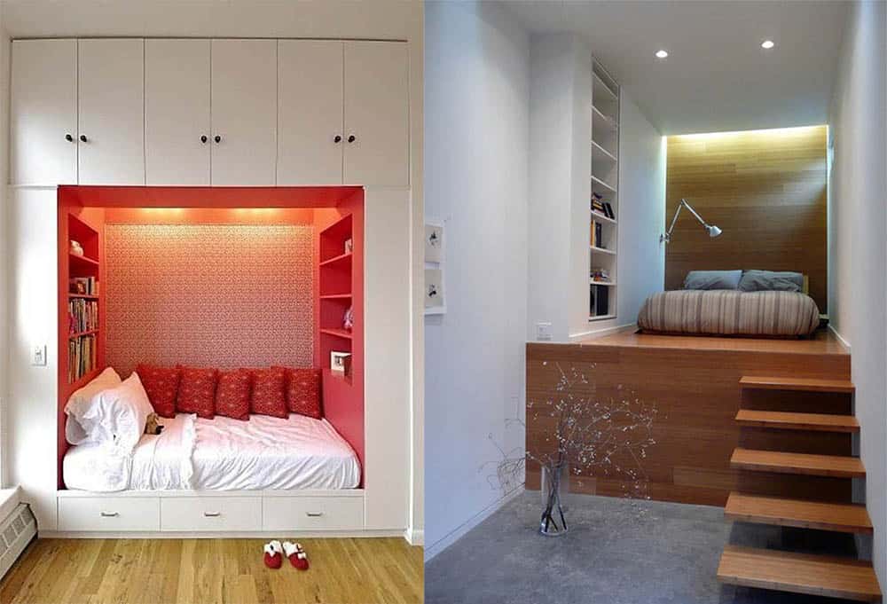 Дизайн маленькой спальни 2018: Маленькая спальная комната