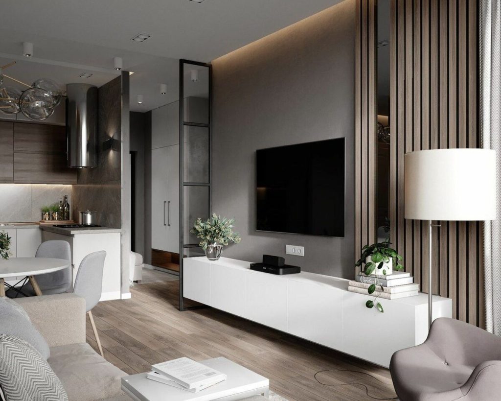 Современный дизайн интерьера гостиной - 55 фото