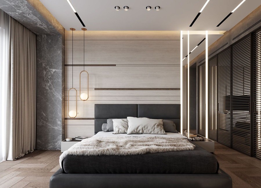 Потолки из гипсокартона фото для спальни: подвесные, с подсветкой,  двухуровневые