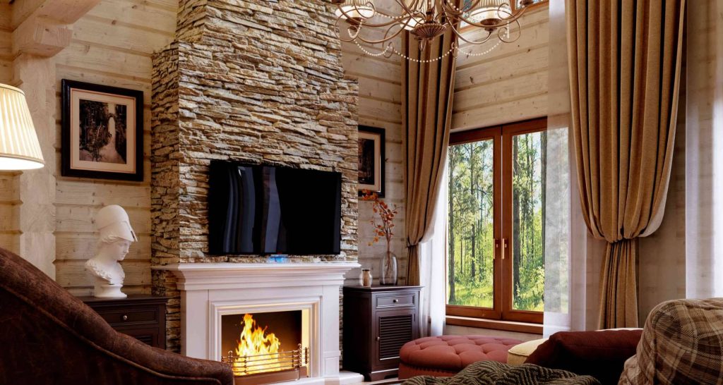 Дизайн гостиной с камином | 40 фото каминов в интерьере
