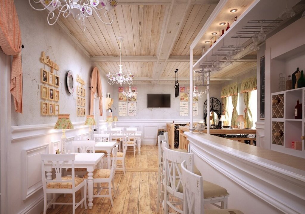 Кафе в стиле прованс — дизайн интерьера кафе в стиле прованс на фото
