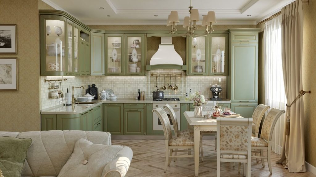 Кухня гостиная в стиле прованс - выбор дизайна и идеи для интерьера