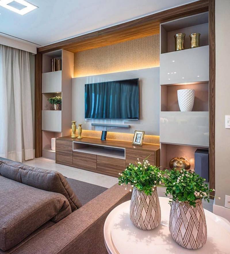 ТВ-зона в гостиной 2023 года - 76 фото дизайна оформления в современном,  классическом, минимализм стиле