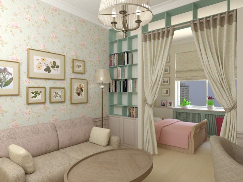 Гостиная спальня в одной комнате: лучшие фото идеи дизайна интерьера