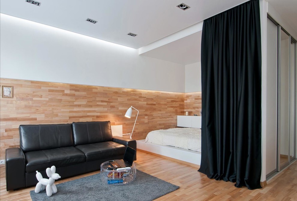 Спальня гостиная в одной комнате: дизайн интерьера, как совместить с фото